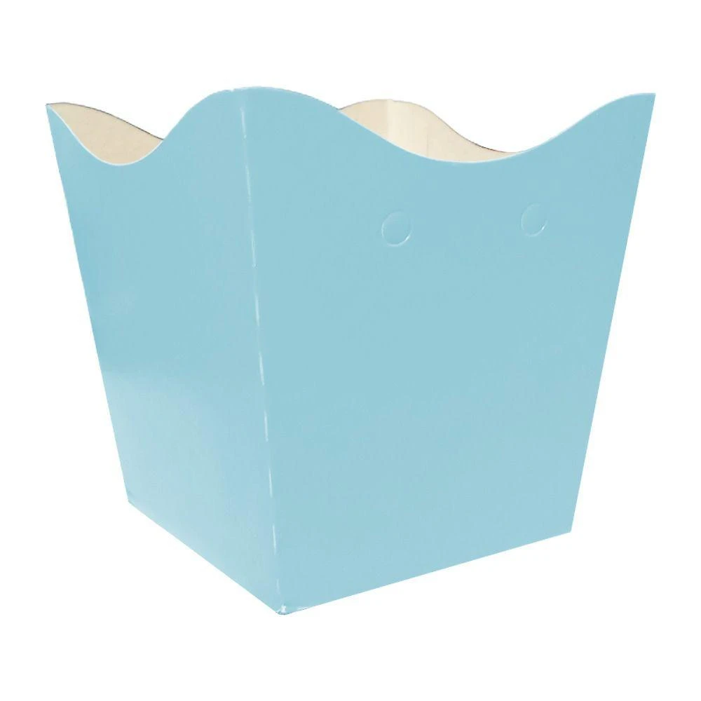 Cachepot de Papel Cartão Azul Claro Pequeno 9cm 10 Unidades Extra Festas