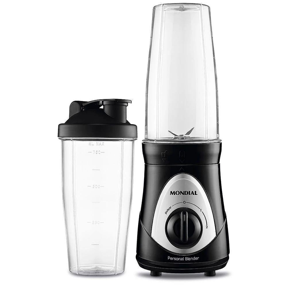 Liquidificador portátil mondial personal blender dg-01 300w 0,75l 2 velocidades preto 110v