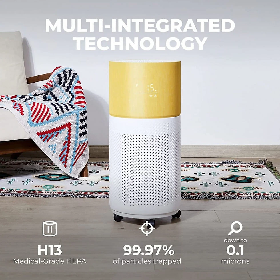 Purificador de Ar com Filtro True HEPA, Área até 236 m2 e Controle por APP, CleanForce, Azul