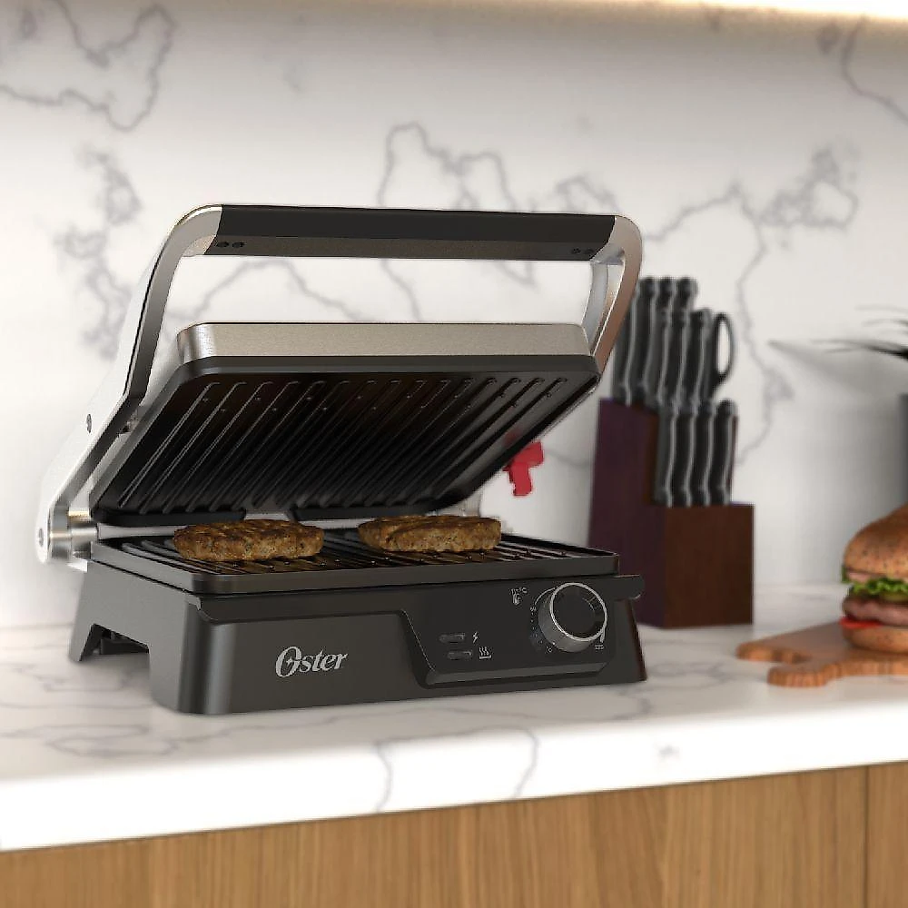Grill oster elétrico multiuso inox 2 em 1 ogrl610 220v