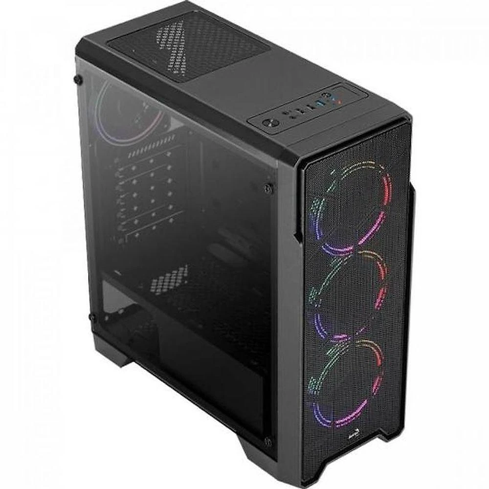 Gabinete Gamer Aerocool Ore Saturn Preto Rgb Lateral...