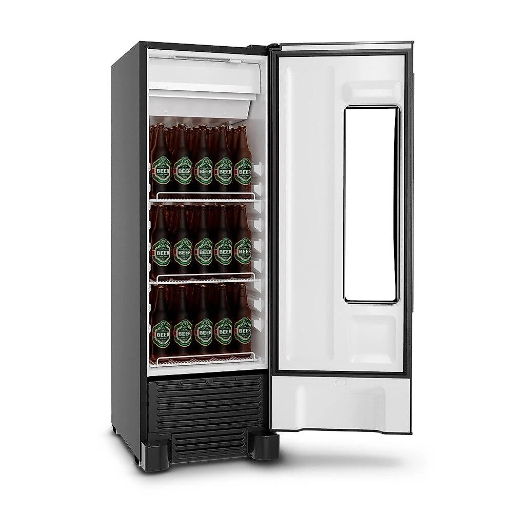 Cervejeira Vertical Metalfrio 264 Litros Beer Max Glass Viewer Preto Ônix VN25TP 110V