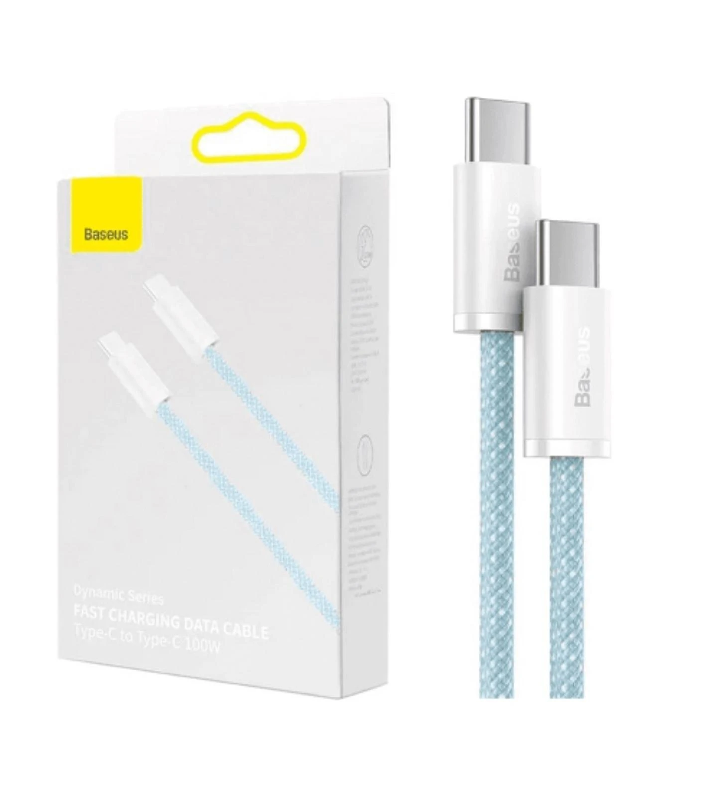 Miniatura Cabo Usb-C Baseus 100W 5A Tipo C Carregamento Transferência
