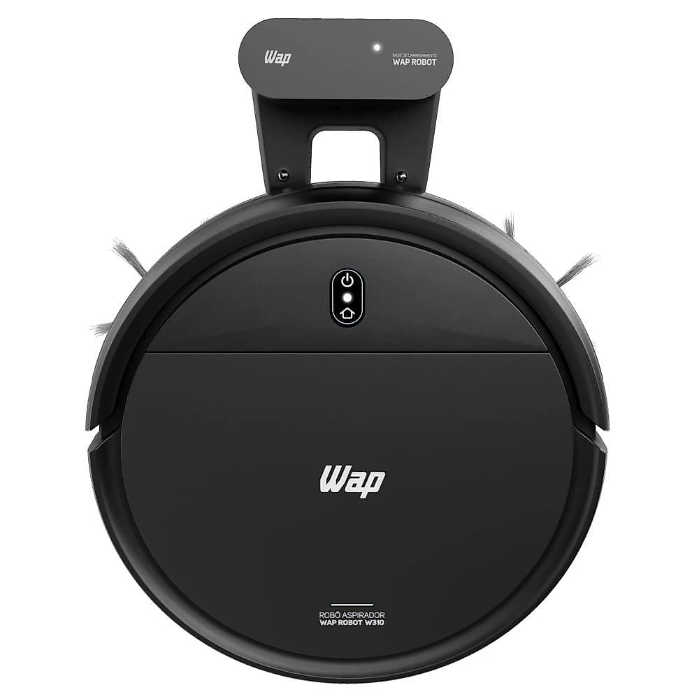 Robô Aspirador de Pó WAP W310 1900PA 130 3 em 1 com MOP e Controle Remoto Preto Bivolt
