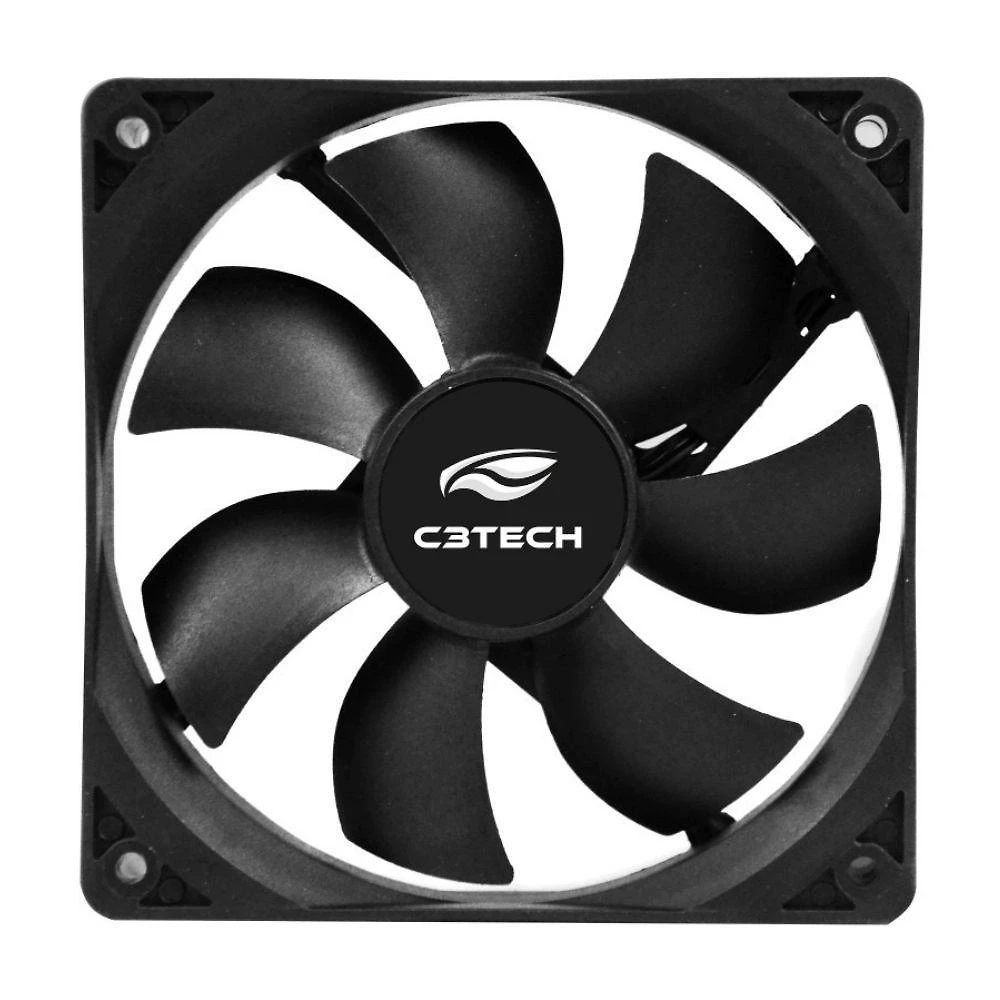 Cooler Fan para Pc F7-100BK Storm 120mm Silencioso com Conectores Molex e 3 Pinos C3tech