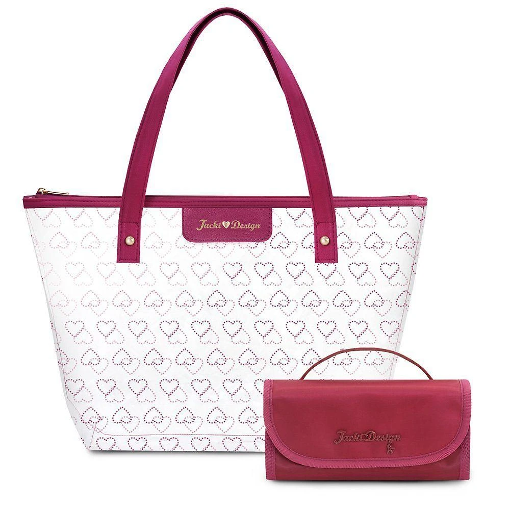 Kit Bolsa Transparente + Necessaire Rocambole Vinho