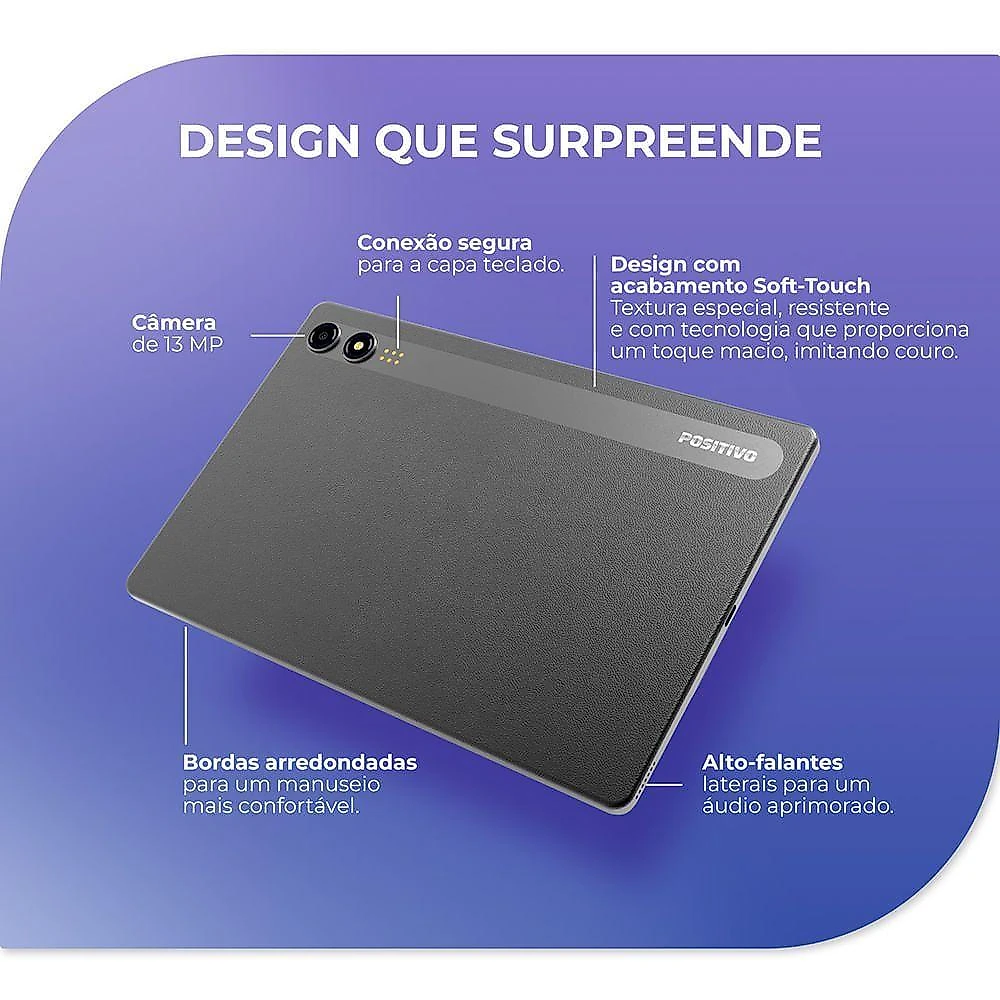 Tablet Positivo Vision TAB 11 Com Capa E Caneta 4GB RAM 128GB 4G Tela 11” Full HD Octa-core Preto