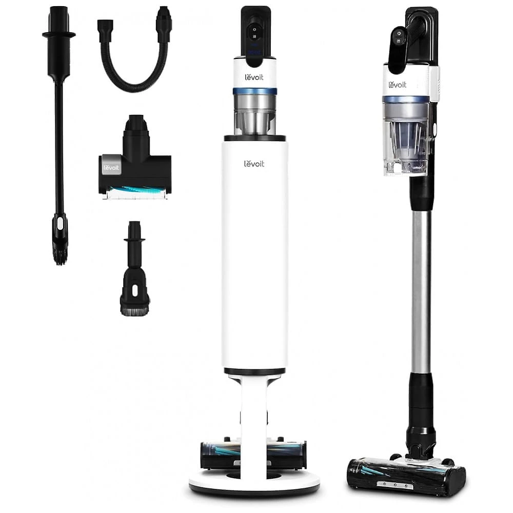 Aspirador Sem Fio LEVOIT AERO Branco HyperPulse Anti-Emaranhado HEPA Autoesvazia LSV-Q601-WUS 3.5L 28.