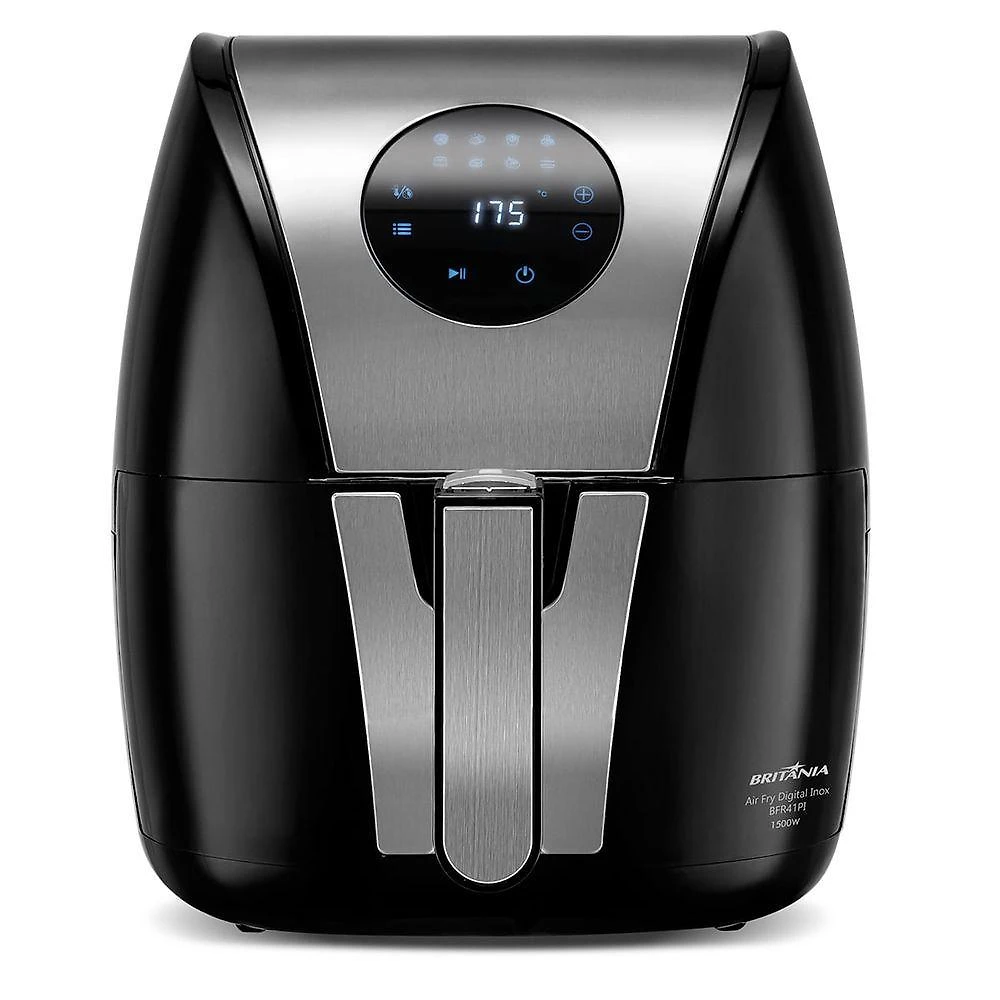 Air Fryer Britânia 5L Antiaderente Digital Inox 1500W BFR41PI 220V