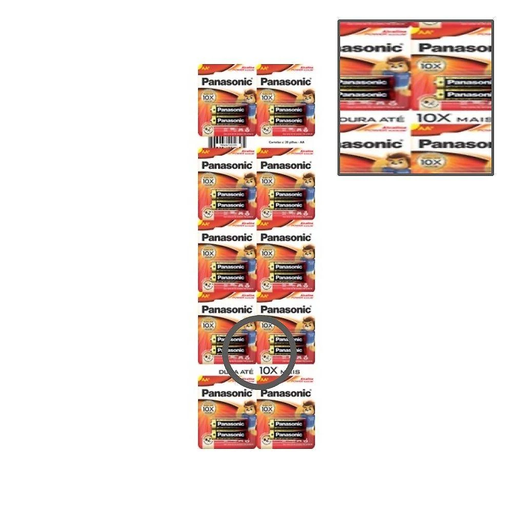 Pilha Alcalina AA LR6-2BT480 para Dispositivos de Maior Potência Panasonic