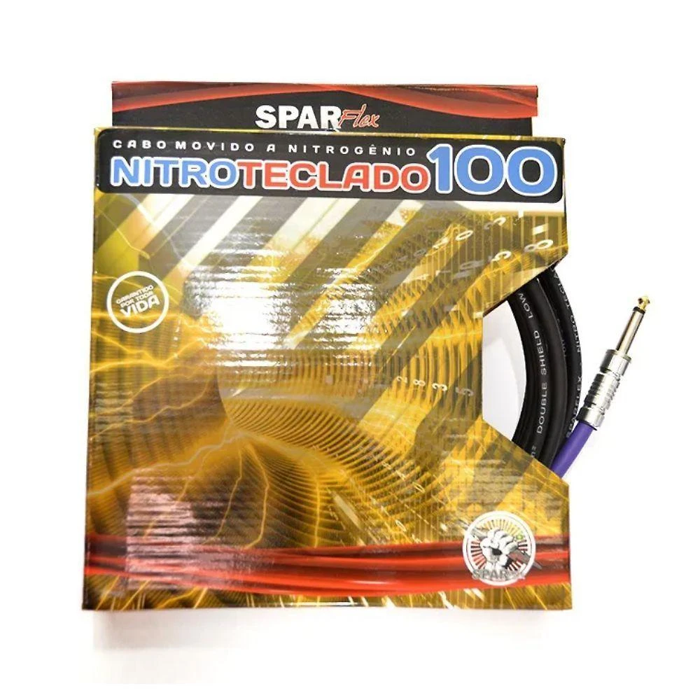 Cabo Teclado Sparflex Nitro 100 Plug 90 5 Metros Preto...