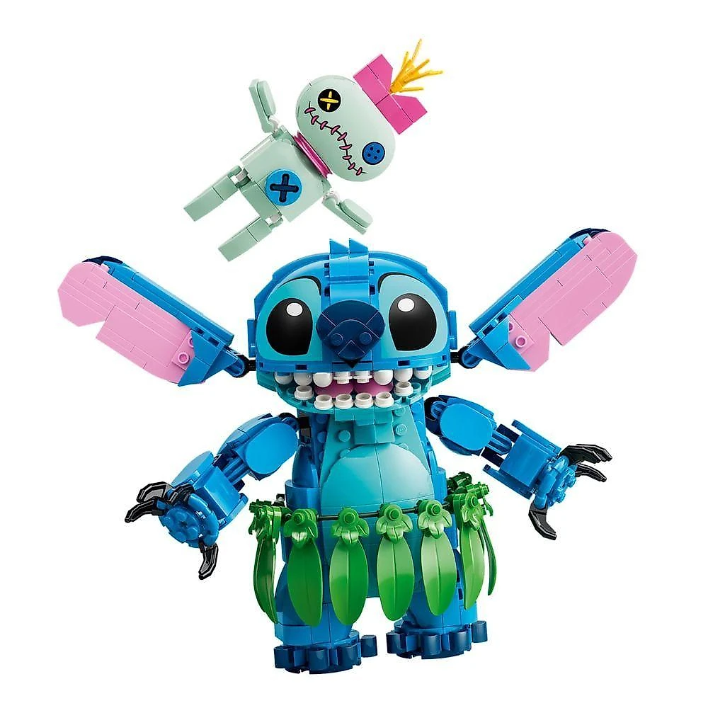 Conjunto de Construção 43296 Stitch e Scrump com Acessórios e Pelúcia em Azul Lego