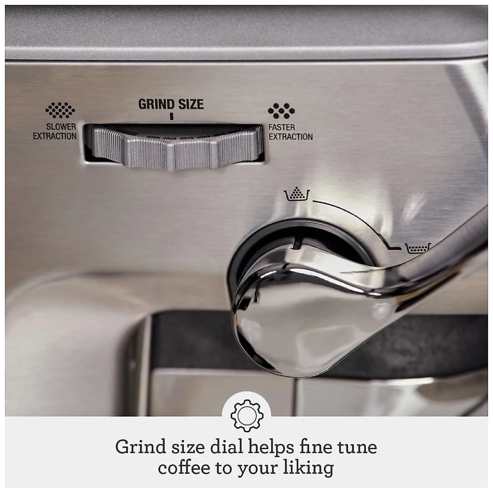Máquina de Café Expresso em Aço Inoxidável 2L com 25 Opções de Moagem, Vaporizador de Leite e Controle de Precisão, 110V 1750W, Breville Sage Barista 110v