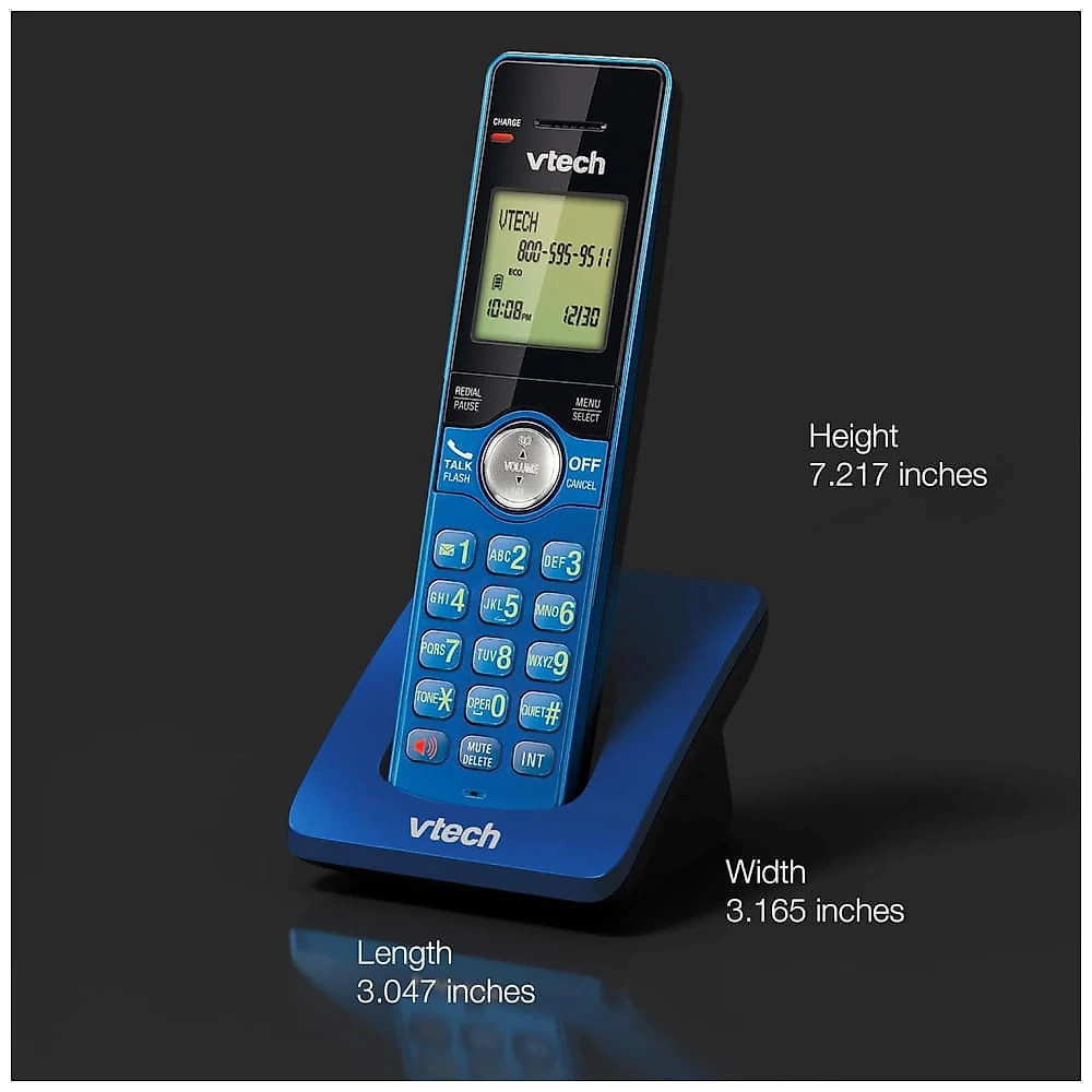 Telefone sem Fio VTech com 2 Aparelhos para Casa, Identificador de Chamadas e Viva-Voz, Visor Iluminado, Modo ECO Silencioso - CS69192R 2 Aparelhos