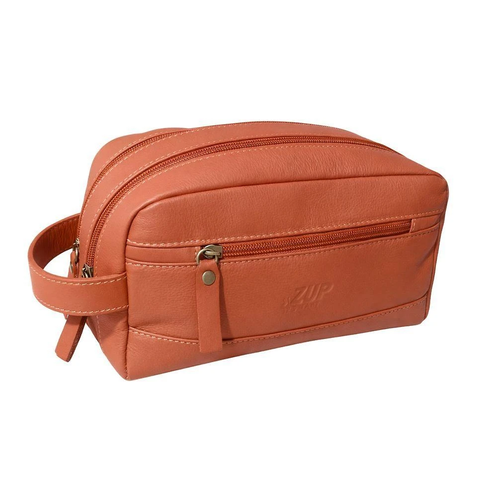 Nécessaire Zup Bags Inside Couro Sintético 21CM Caramelo Adulto