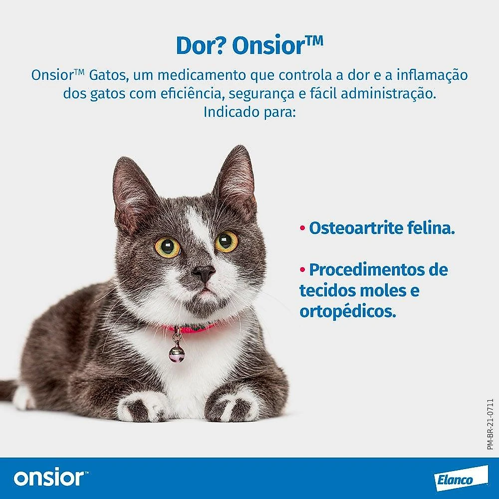 Anti-Inflamatório Elanco Onsior para Gatos acima de 2,5 Kg - 6 mg