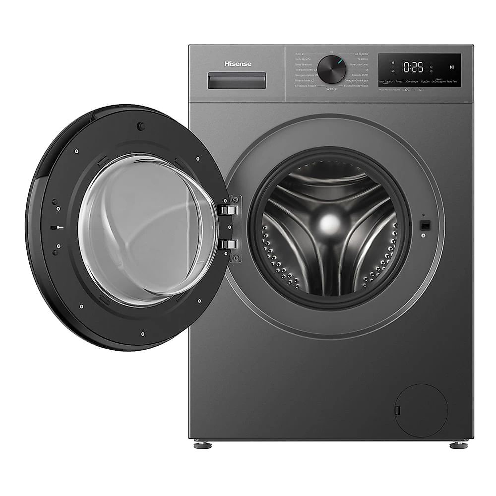 Lava e Seca 11kg Hisense 1i Inverter, Capacidade de Secagem de 7kg, Compacta Fit e Função Steam, Titanium - WD1i1141BT 110
