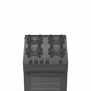 Miniatura Fogão Atlas Mônaco Top Glass 4 Bocas com Mesa de Vidro e Acendimento Automático Bivolt Preto