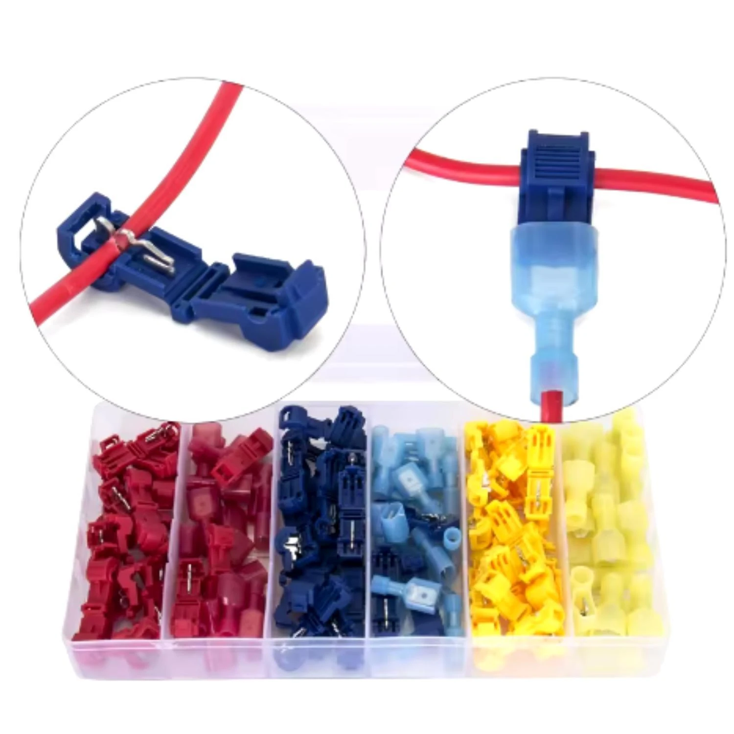 Kit 120 Conector Terminal Crimpagem Fios T-Tap Prova Dagua