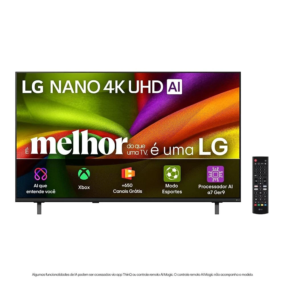 Smart tv 43" 4k lg 43nu850bpsa nano ai webos 26 hdr10