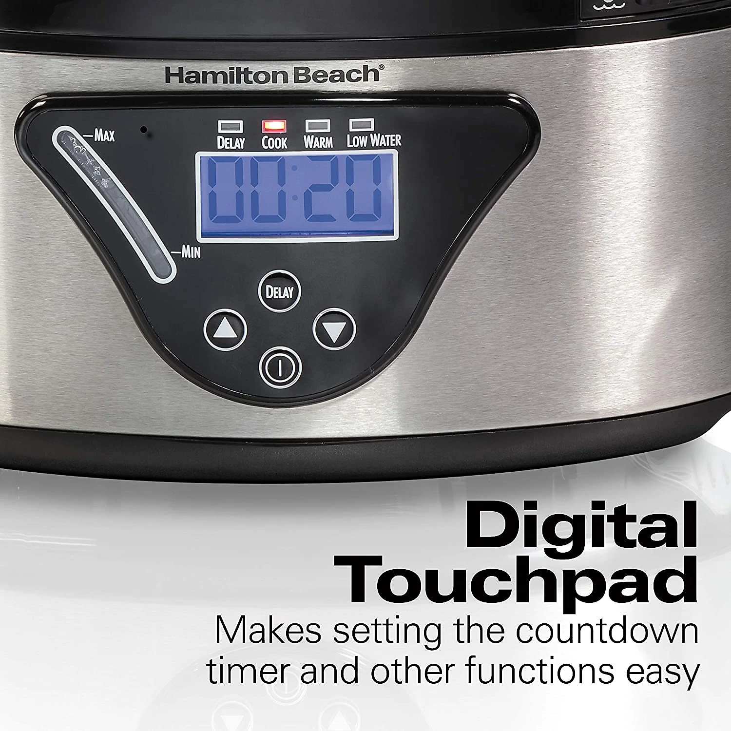 Hamilton Beach 37530A Digital Food Steamer 55 Quart Silver e Black