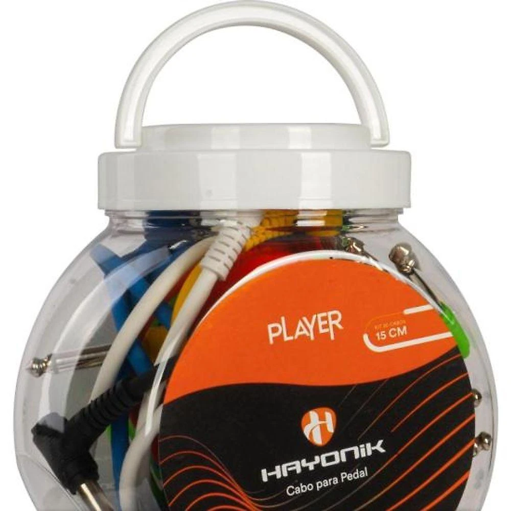 Kit Cabo para Pedal Linha Player 15CM Conector L-L Transparente Hayonik