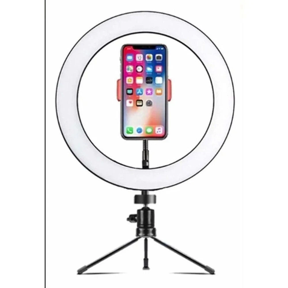 Iluminador Ring Light 20Cm Maquiagem Selfie Gravação Vídeo 8 Polegadas