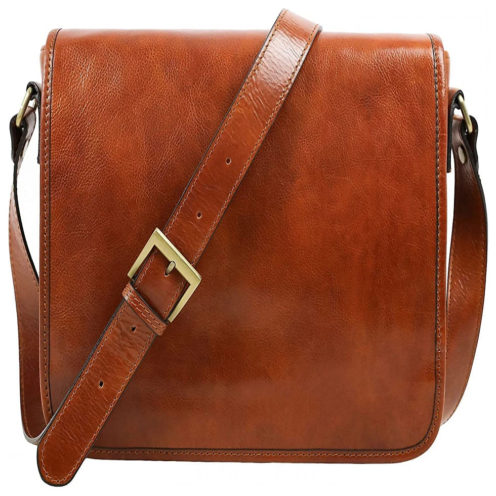 Bolsa Maleta Time Resistance de Couro Masculina para Laptop , Marrom Claro