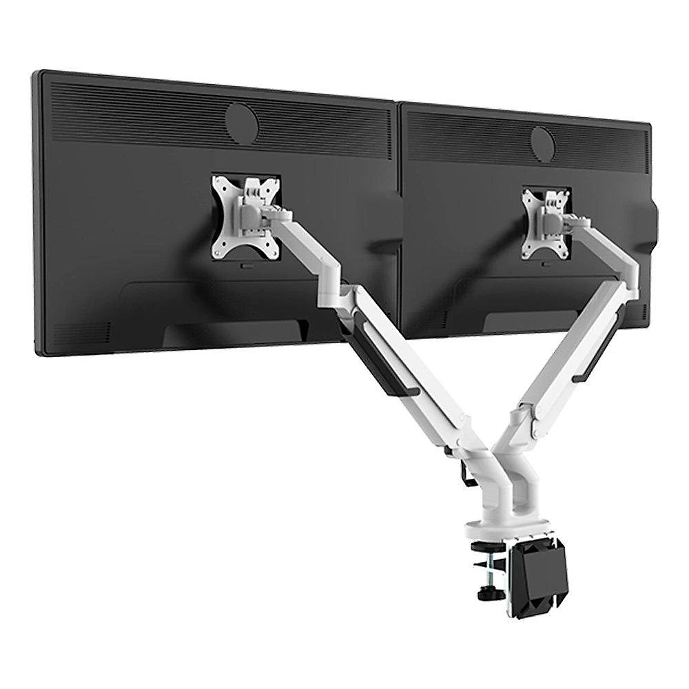 Suporte de Mesa Articulado para 2 Monitores de 17" a 32" FlexiSpot MA8D2, Ajustes com Pistão a Gás, VESA, Branco - MA8D2W