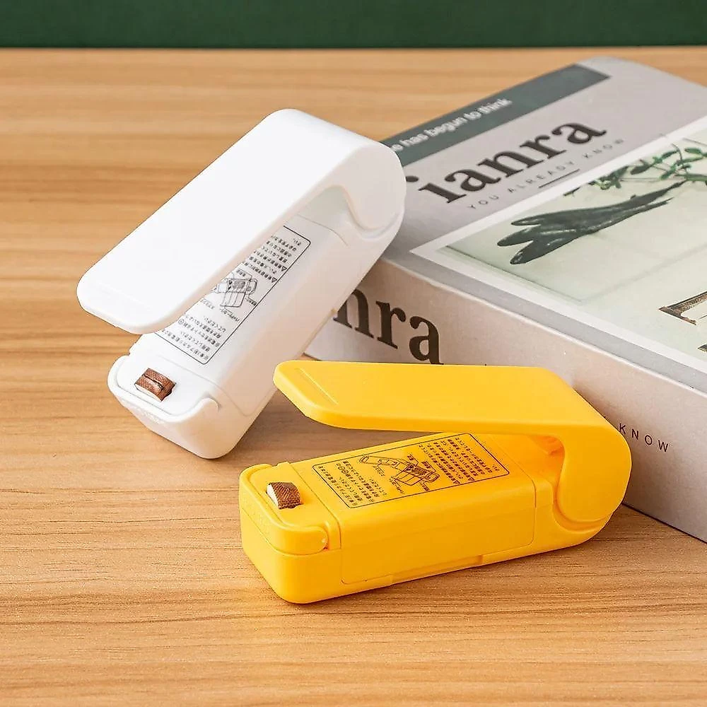 Seladora Manual para Sacos Plásticos Mini Portátil a Pilha Conservação de Alimentos Yeet