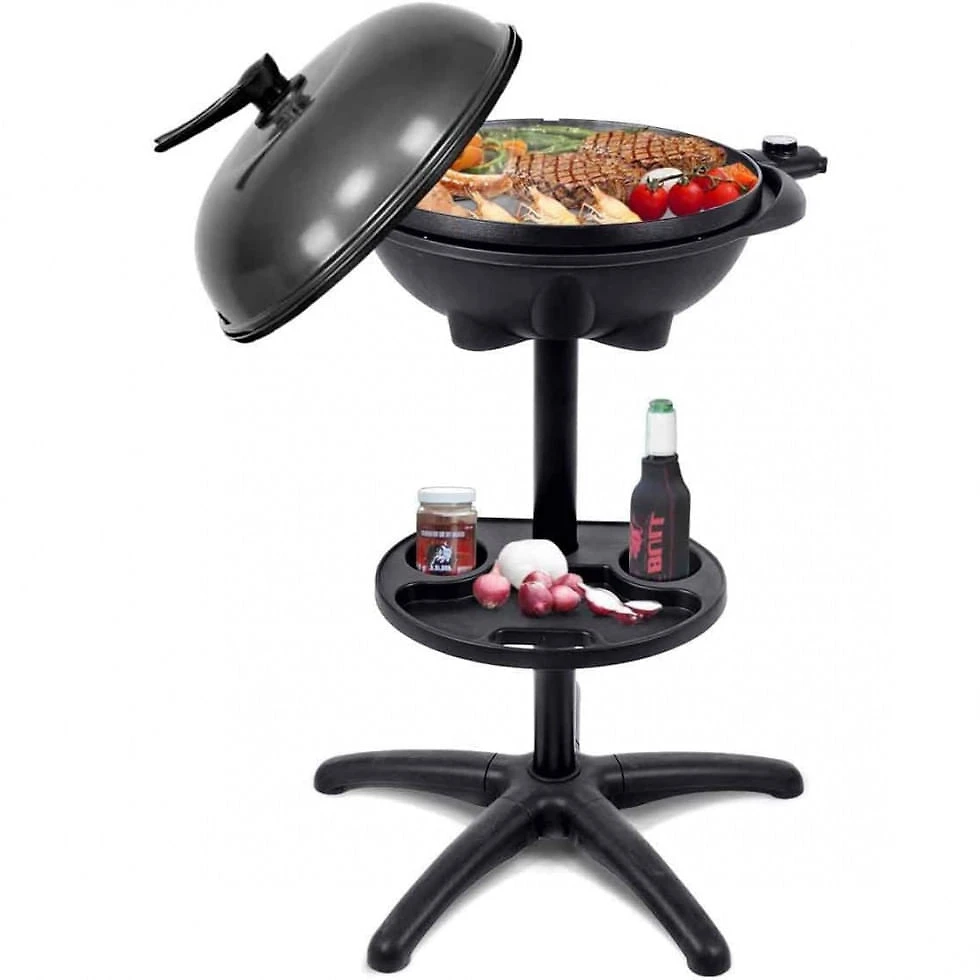 Churrasqueira Elétrica com 4 Níveis de Temperatura, 110V 1350W, Happygrill, Preta