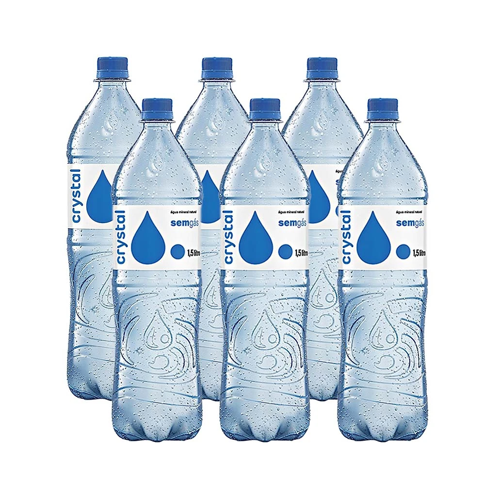 Kit 6 Garrafas de Água sem Gás Crystal 1.5 Litros
