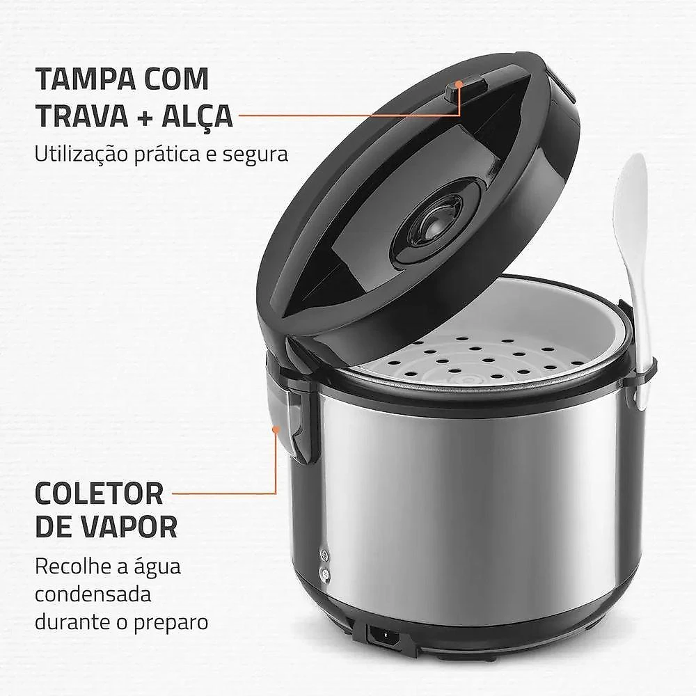 Panela Elétrica de Arroz Mondial PE-42-10X 700W Preto 110V