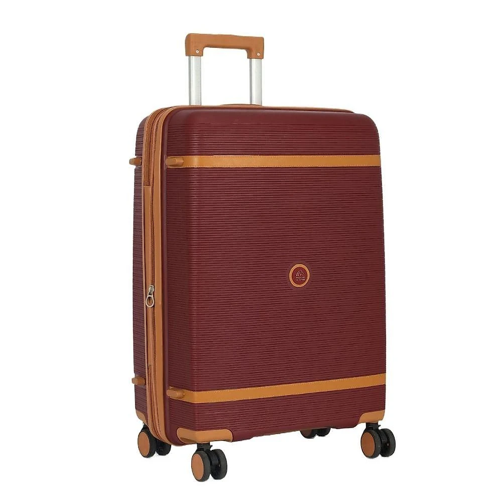 Mala de Bordo 48L Polipropileno Expansiva Zíper Anti Furto Copenhagen Vinho Polo King
