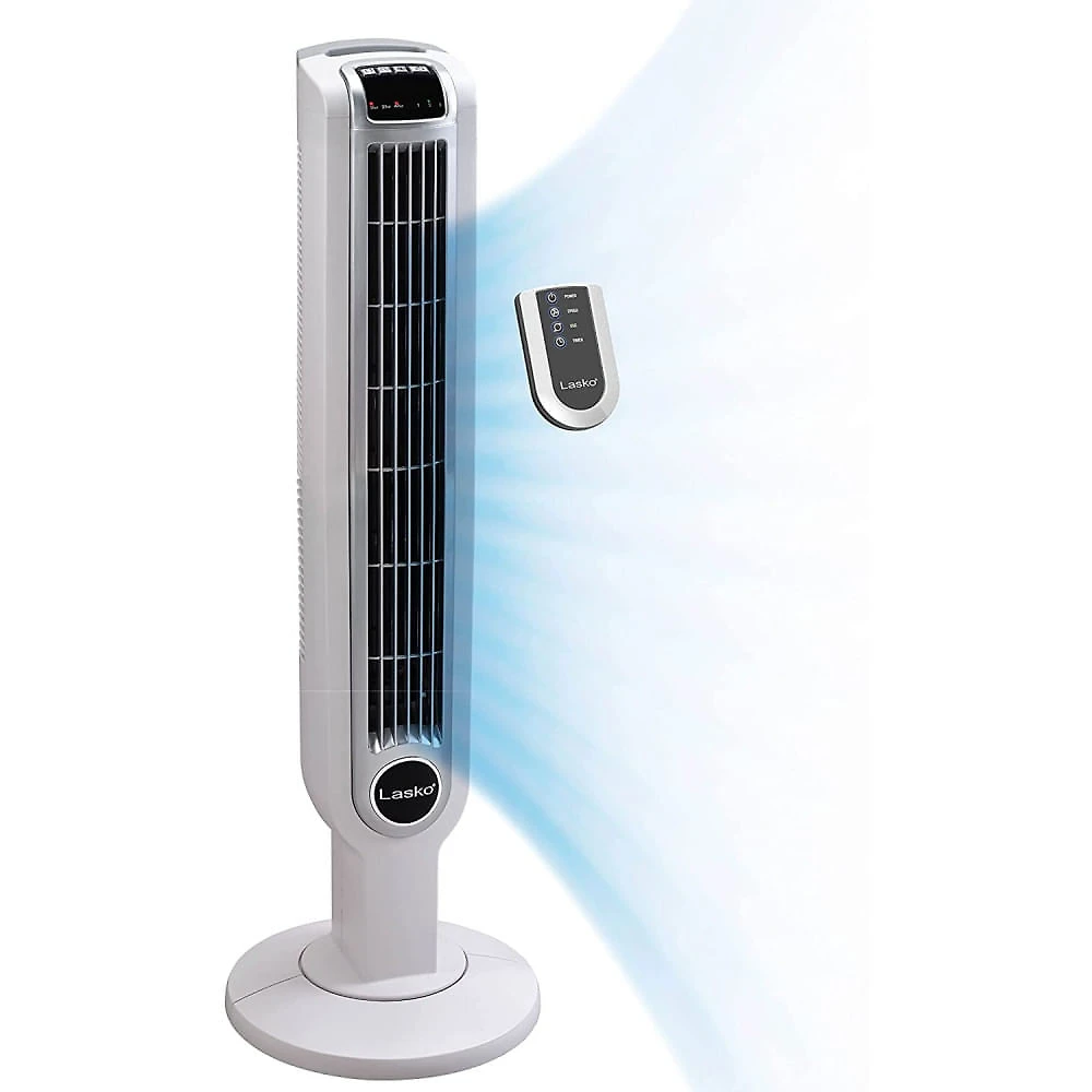 Lasko 2510 Oscillating Tower Fan 36 Inch White