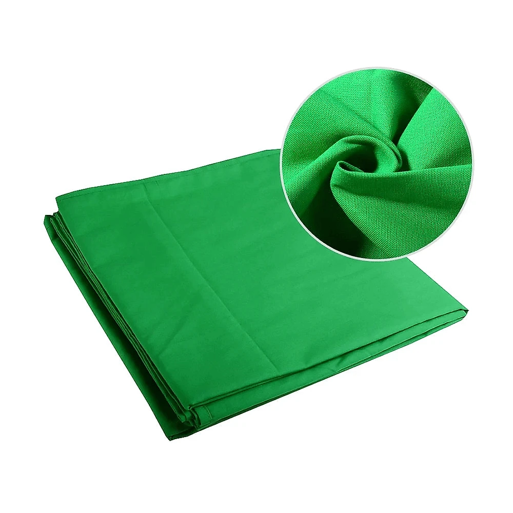 Tecido de Fundo Infinito Chroma Key Algodão Verde 2.7x3.9m para Estúdio Fotográfico