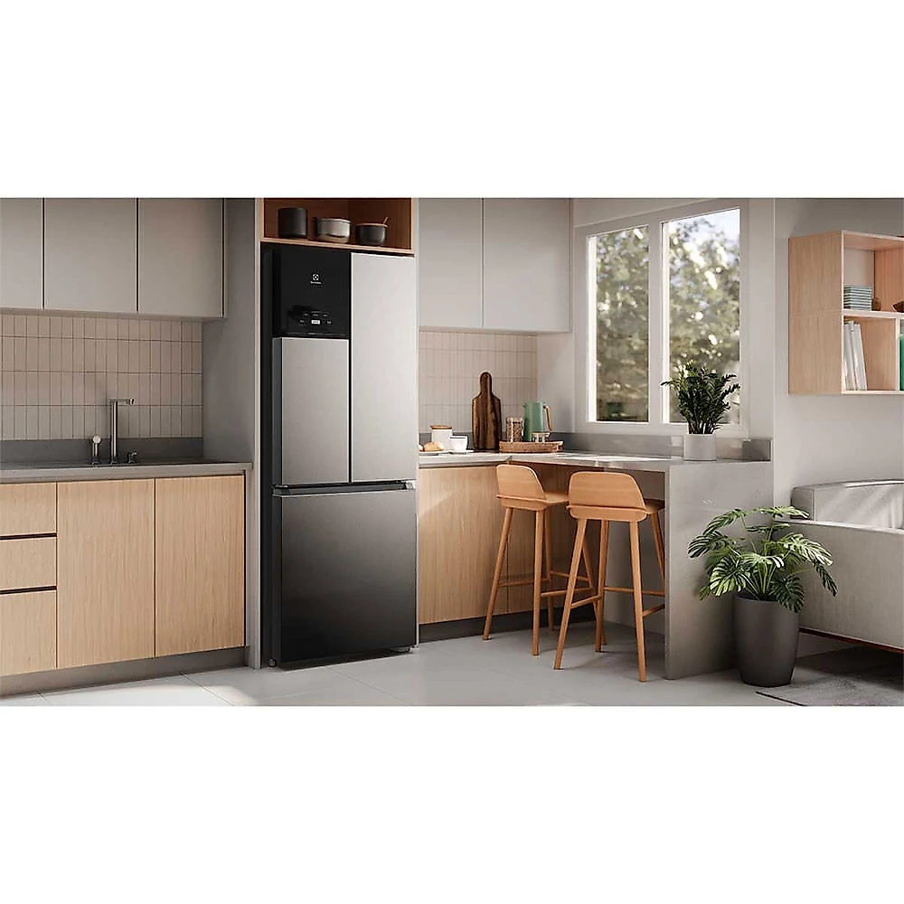 Geladeira Electrolux Frost Free Inverter 480L Efficient AutoSense 3 Portas IM7S Inox Look - 110V