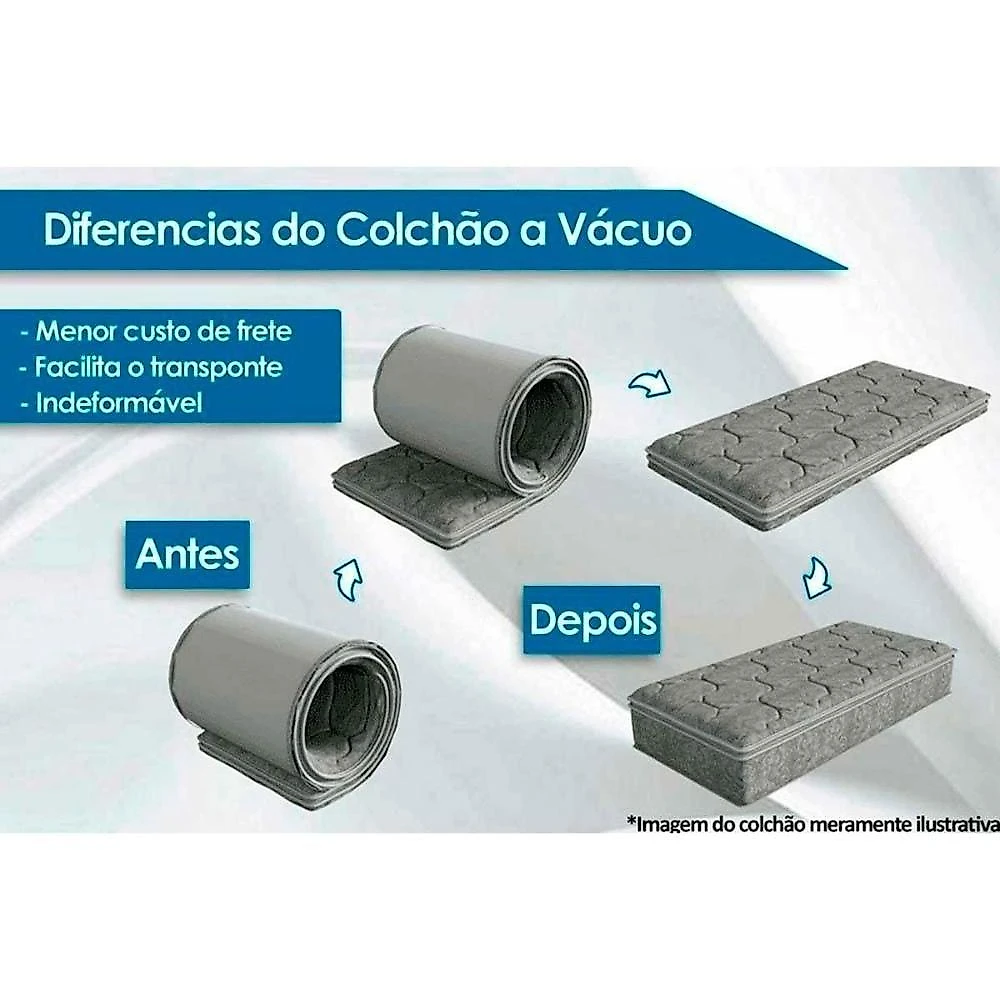 Colchão King Enrolado A Vácuo A De Espuma Freschcore Bed In Bag (193x203x30) Herval