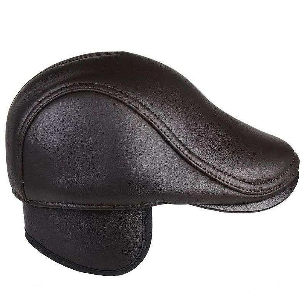 Boina Masculina Oem Estilo Italiano Modelo Liso em Material Sintético Preto