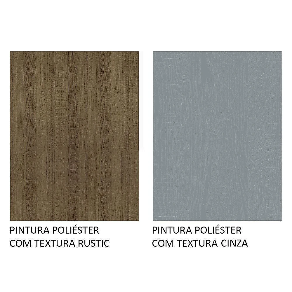 Balcão armário de cozinha 40 cm 1 porta rustic/cinza agata madesa