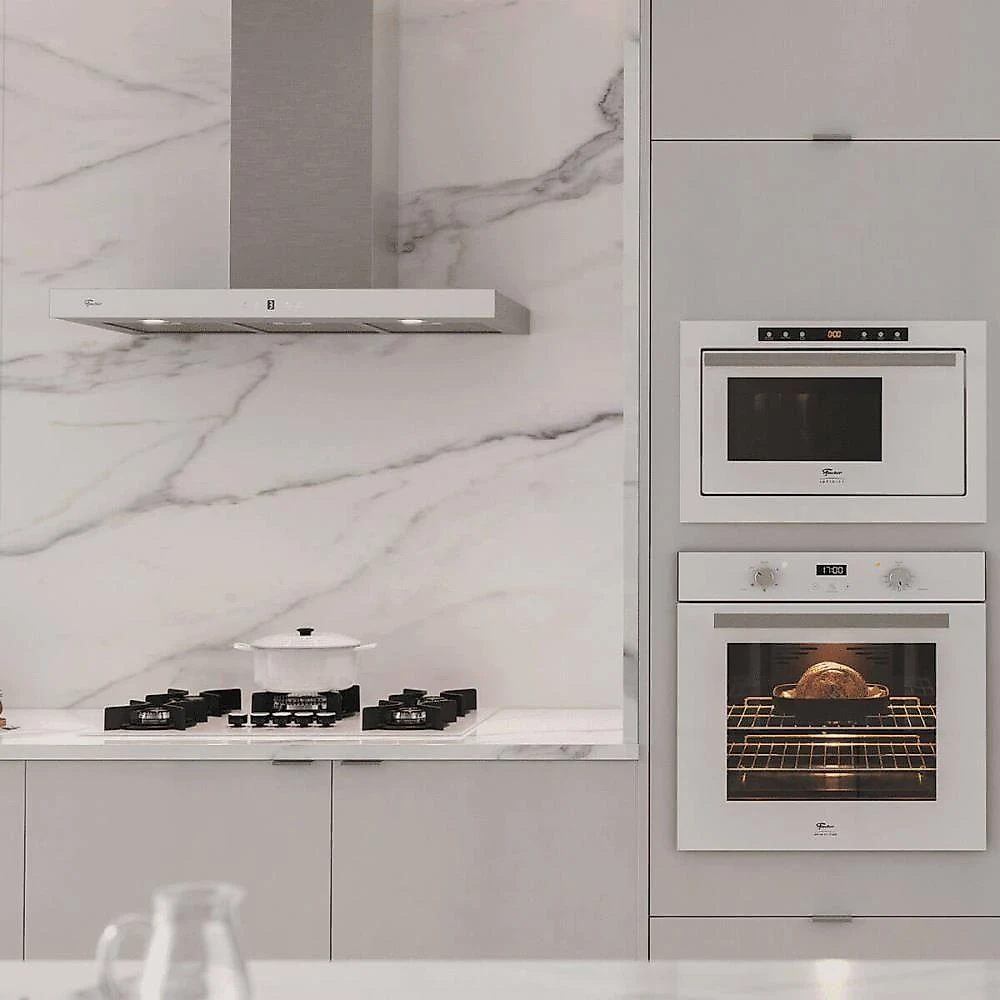 Forno Elétrico De Embutir Fischer Infinity Touch 82 Litros Branco Com Air Fryer 220V 28607(75727)