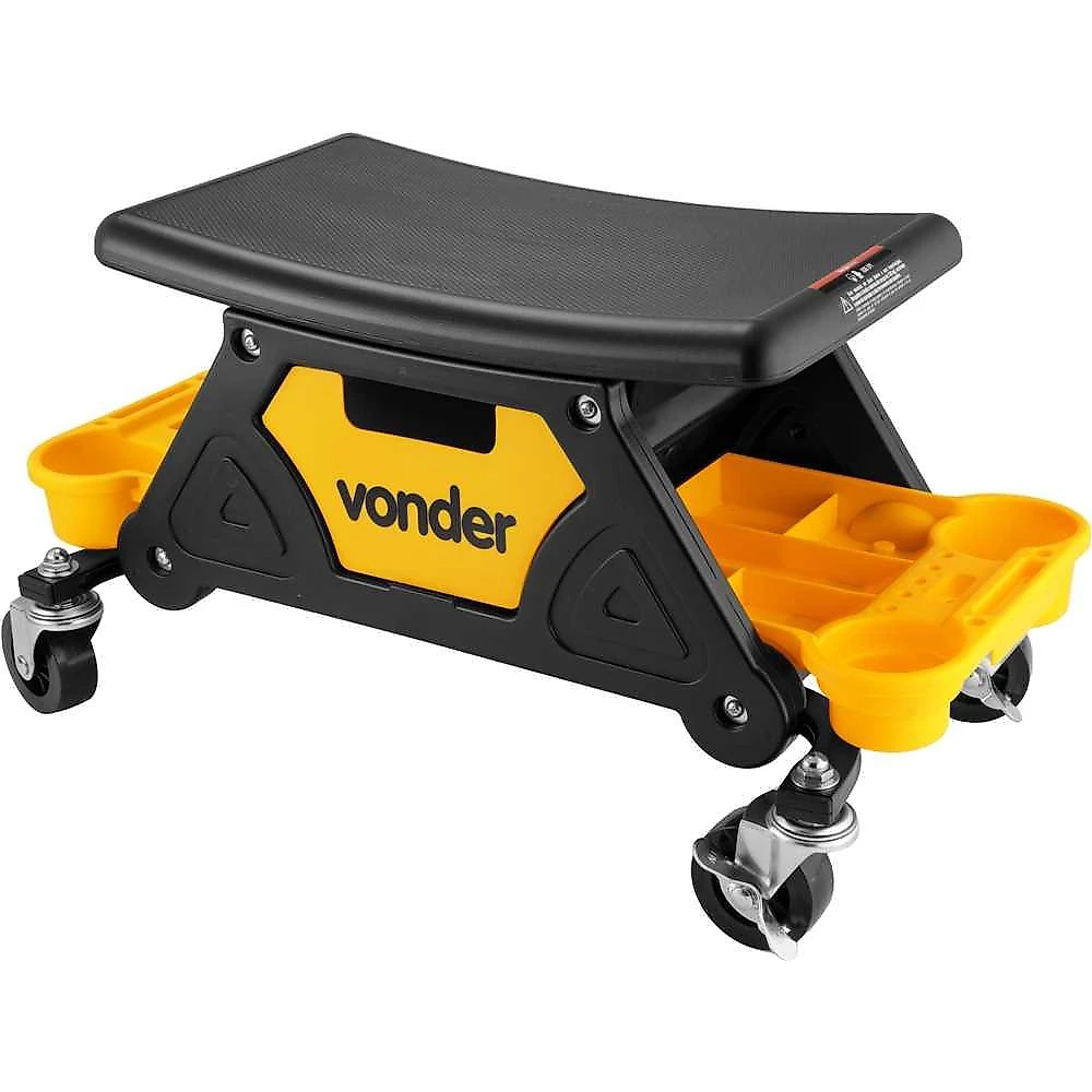 Banqueta plástica para detalhador automotivo e mecânico bdm 360 vonder