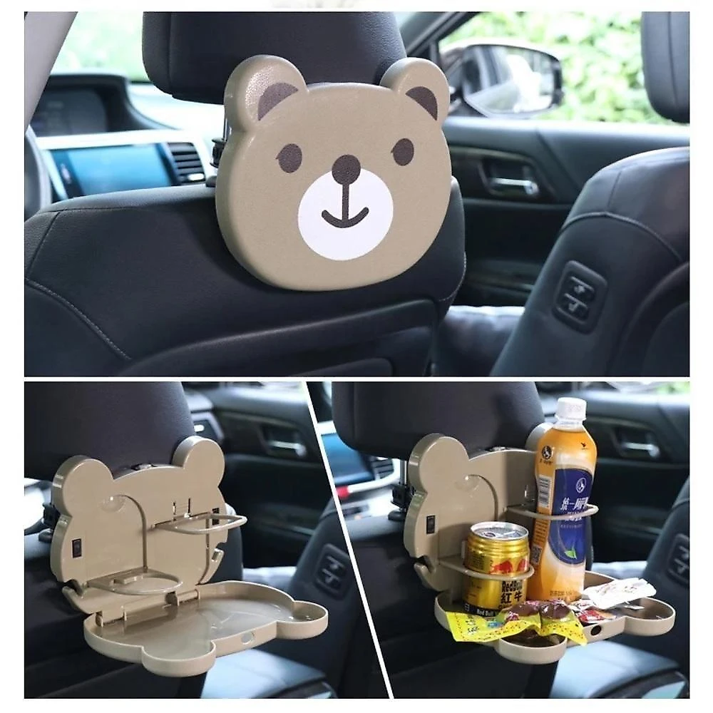 Mesa para Carro Bandeja com Porta Copos e Lancheira Dobrável para Uber Táxi Plástico ABS 23.5CM