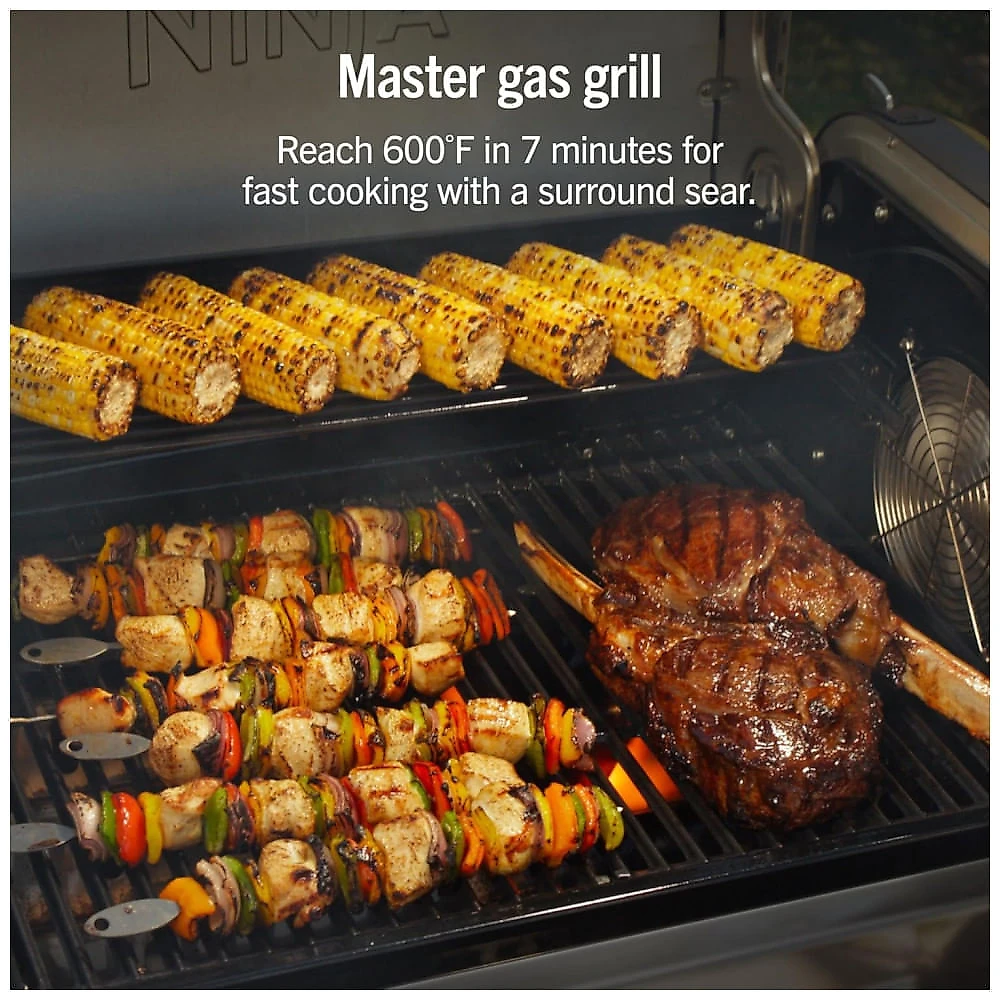 Grill Ninja FlexFlame PG305 ProConnect Sistema Inteligente 5-em-1 Preto/Dourado 120V