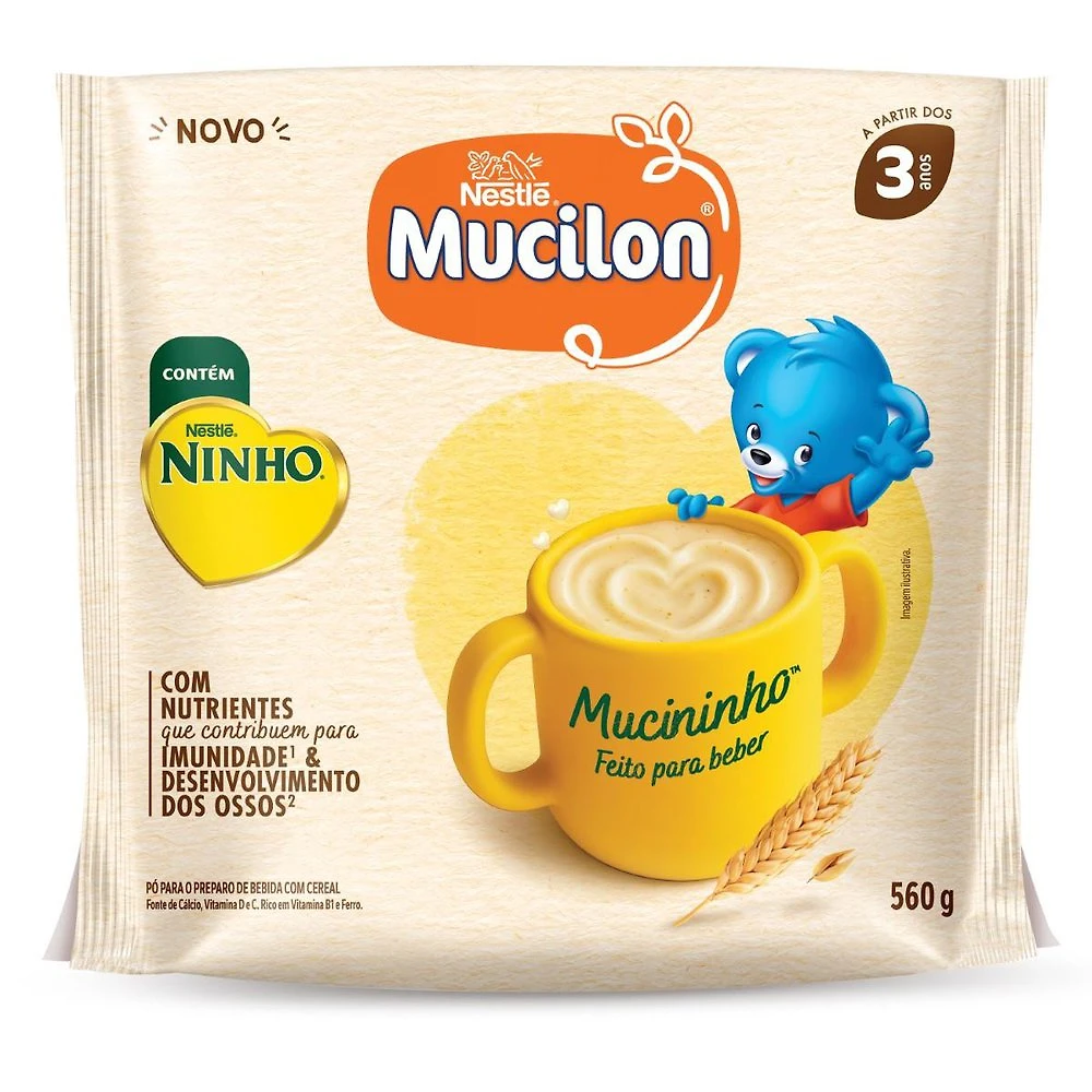 Cereal Infantil Mucininho a Partir dos 3 Anos Sachê 560g