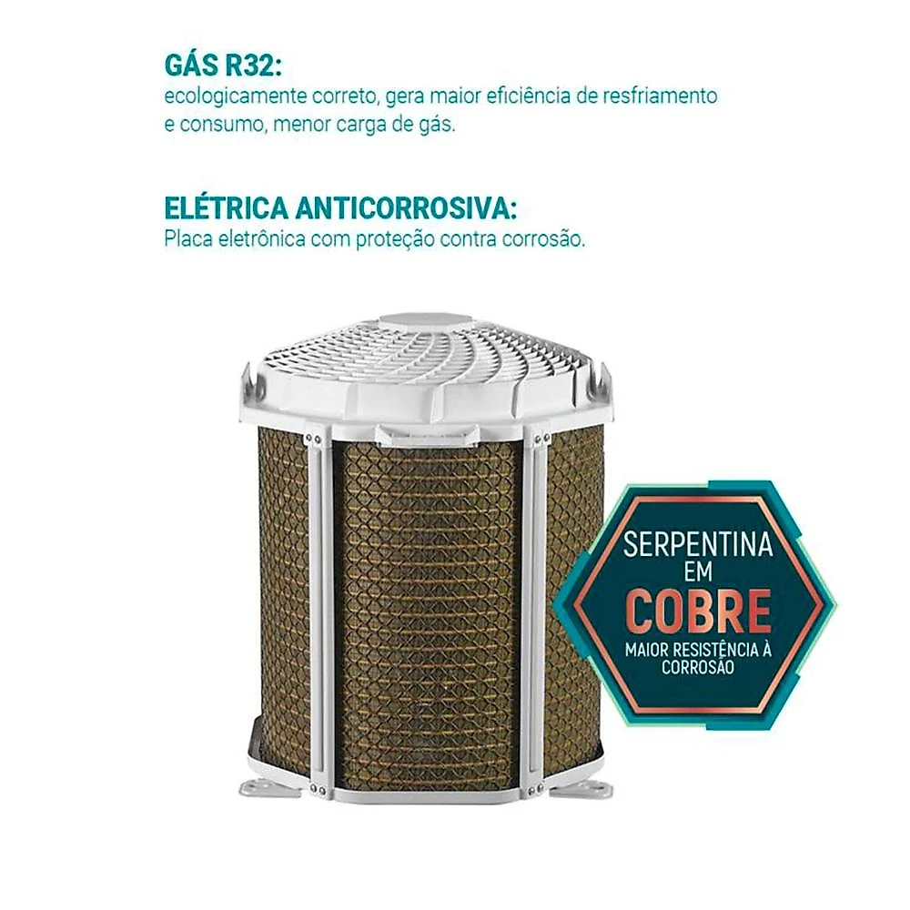 Ar-Condicionado Split Inverter 12000 BTUs Philco High Wall Só Frio PAC12FC 096662632/096662633 220V