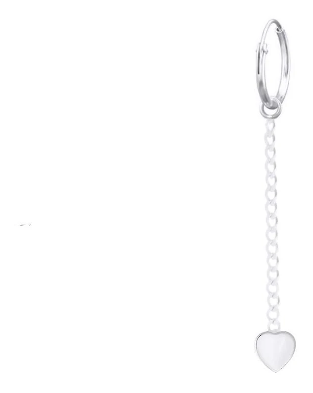 Bts Kpop Brinco Argola Masculina Com Corrente Prata 925