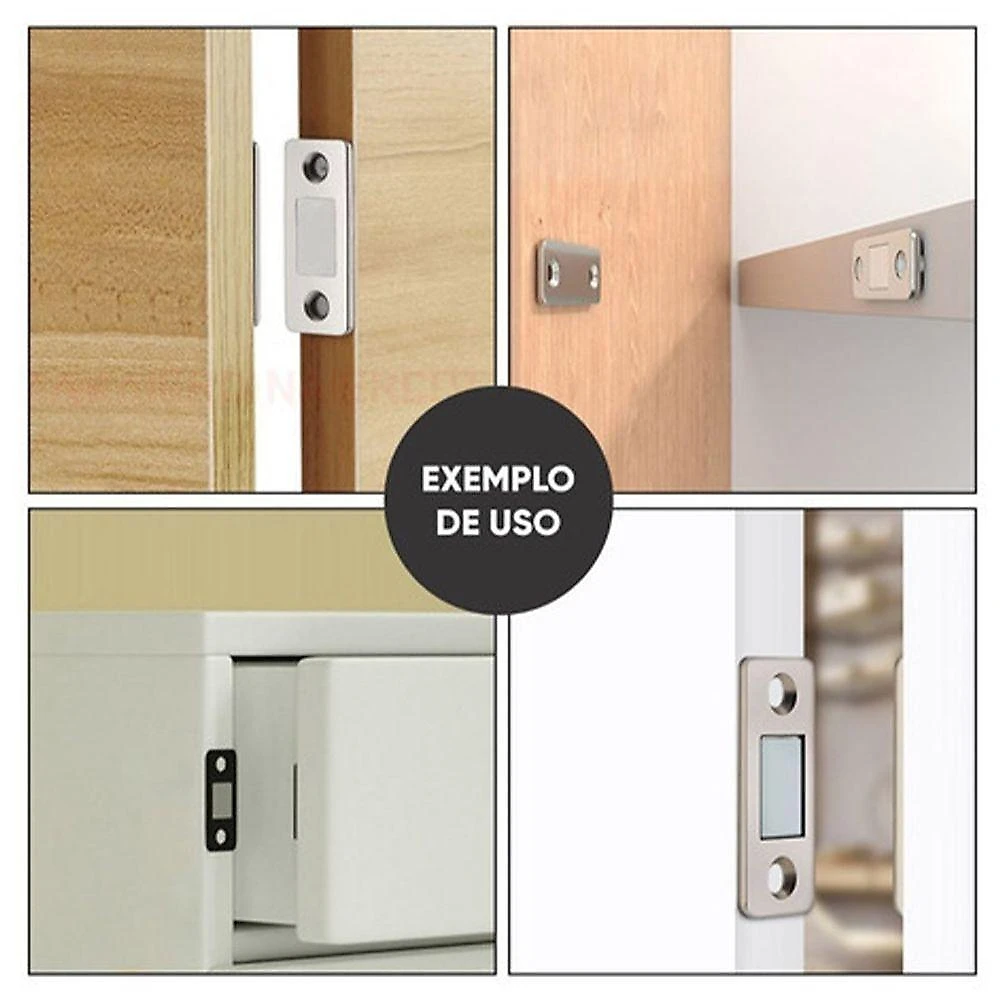 Fecho Magnetico Ima 8 Peças Para Porta Trava Fecha Janela Gaveta Armario Multiuso Resistente