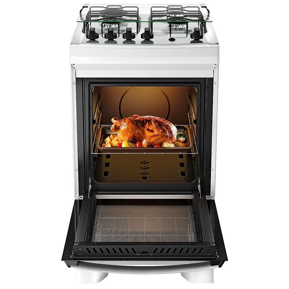 Fogão 4 Bocas Branco Com Mesa Inox Dako Novo Supreme Bivolt