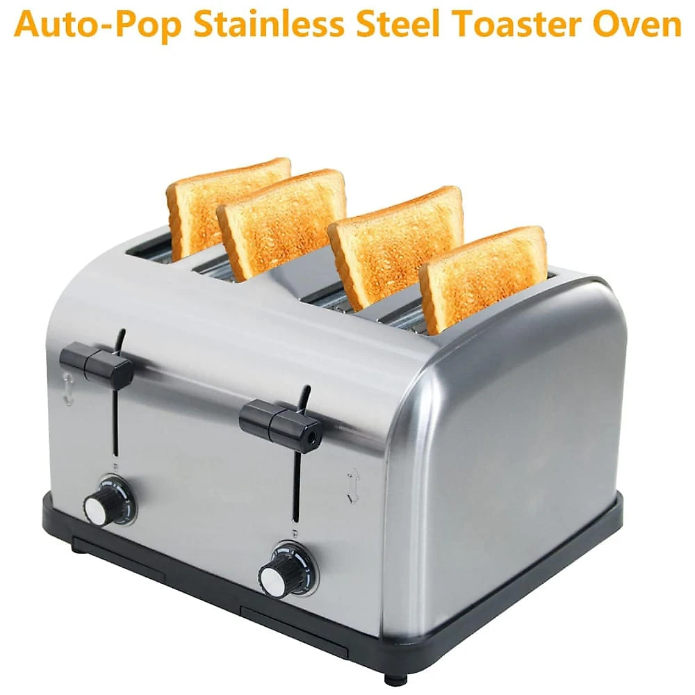 Torradeira Comercial Clivia para Restaurante, 4 Fatias, Máquina de Aquecimento de Pão Comercial, Pop-up Automático, Fornos de Pão em Aço Inoxidável,